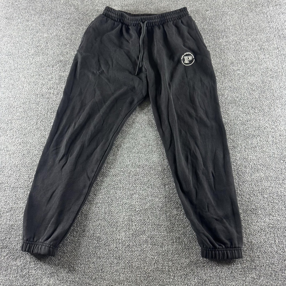 PINK Victoria's Secret Sweatpants Womens S Black‎ Fleece Sports Club Logo